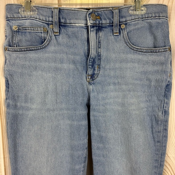 J Crew Cropped Jeans Slim Boyfriend Light Wash Hi Rise Ankle Capri Blue Size 28 - Picture 3 of 12